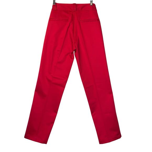 Uniqlo U Women Cotton blend Straight Pants Trousers Red size 0 - Picture 5 of 8